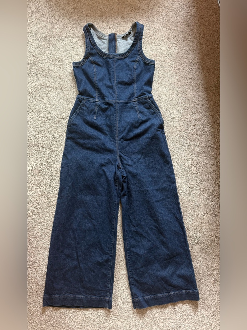 Banana Republic Dark Blue Denim One-Piece Jumpsuit